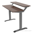 2024 luxury two wooden desktops for metal adjustable desk Electric Motorized Height Adjustable desk